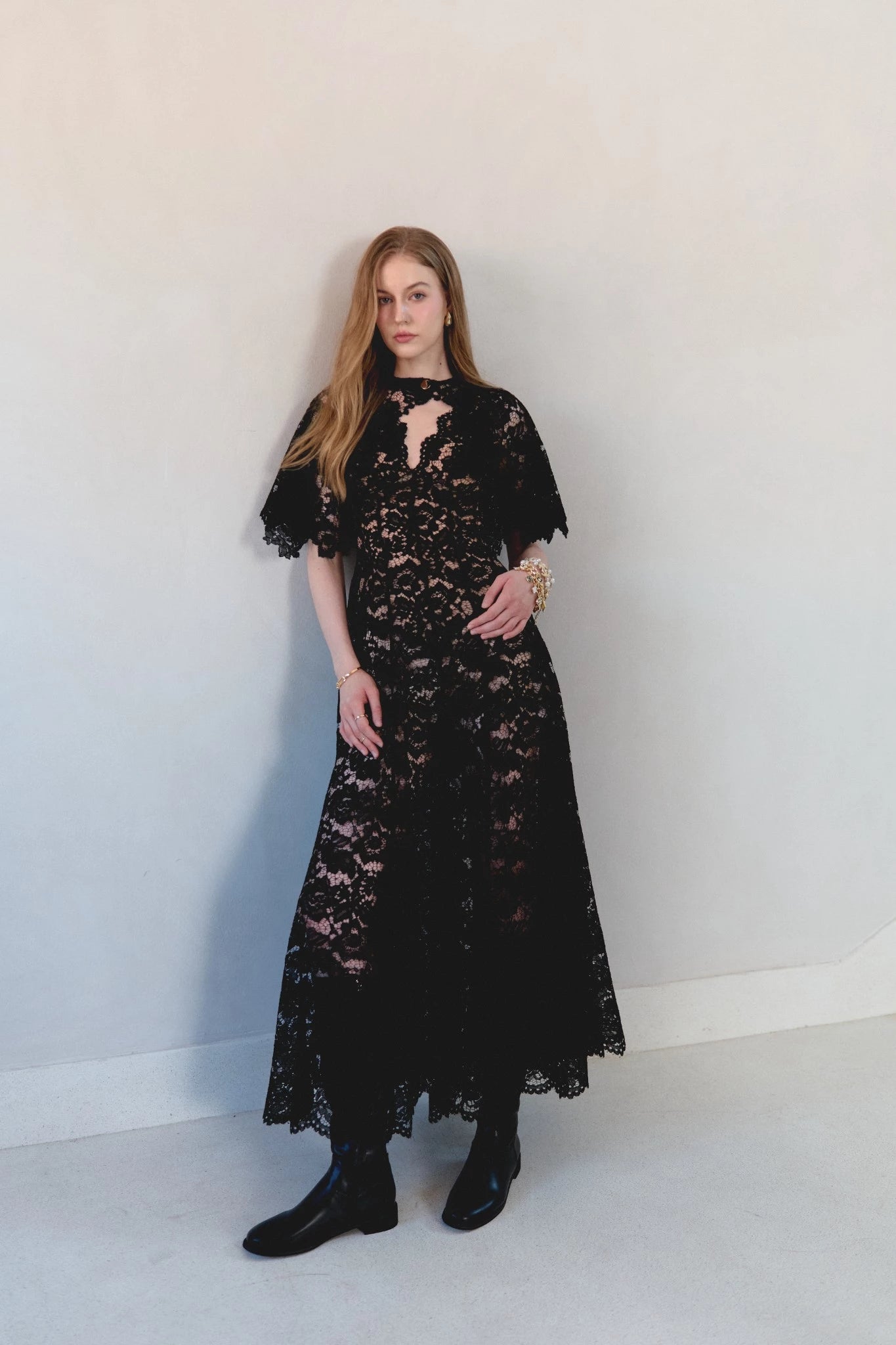 Paris Cape Dress - Black