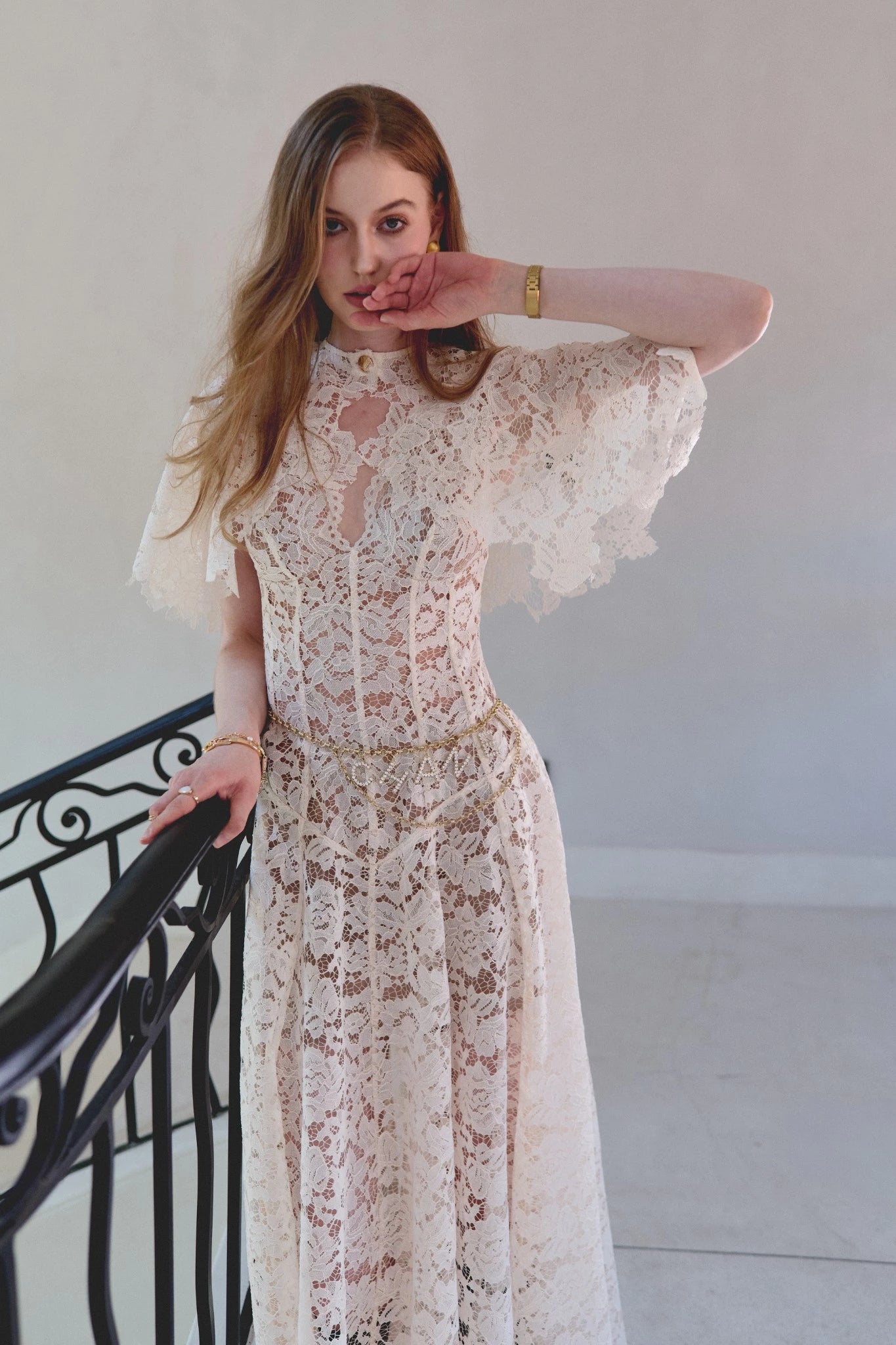 Paris Cape Dress - White